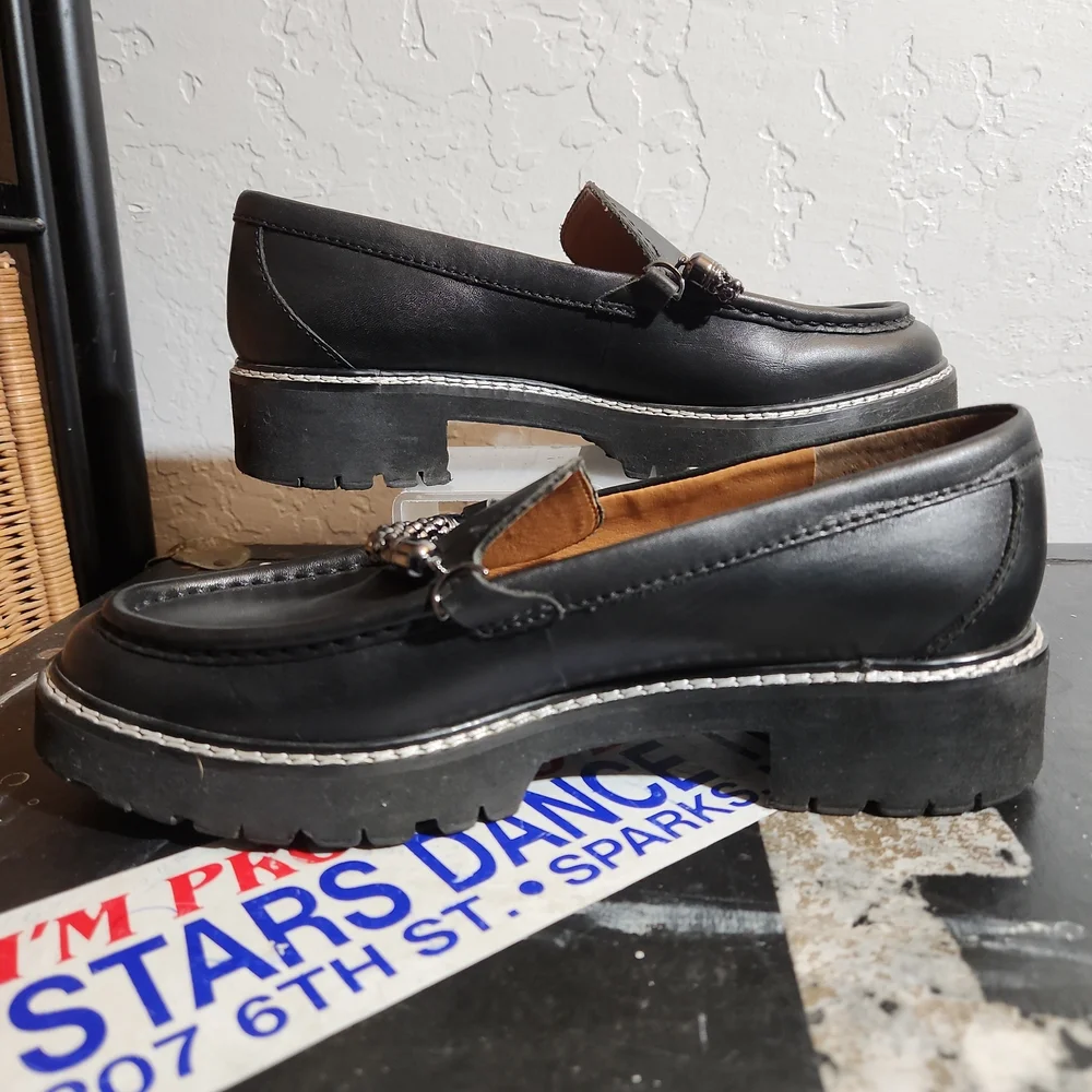 Sarto Size 7 By Franco Sarto Domina Leather Loafer